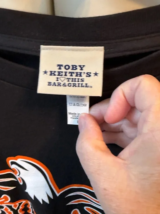 Toby Keith's Black Short Sleeve Graphic Tee with Orange Accent - Picture 3 of 5